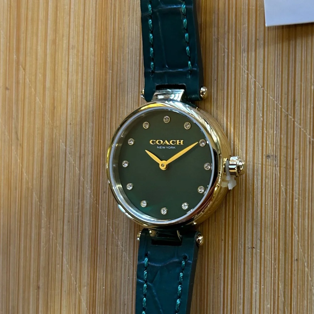 Coach Park Watch With 26mm Bottle Green Perl Face & Bottle Green Leather Band - Picture 6 of 9